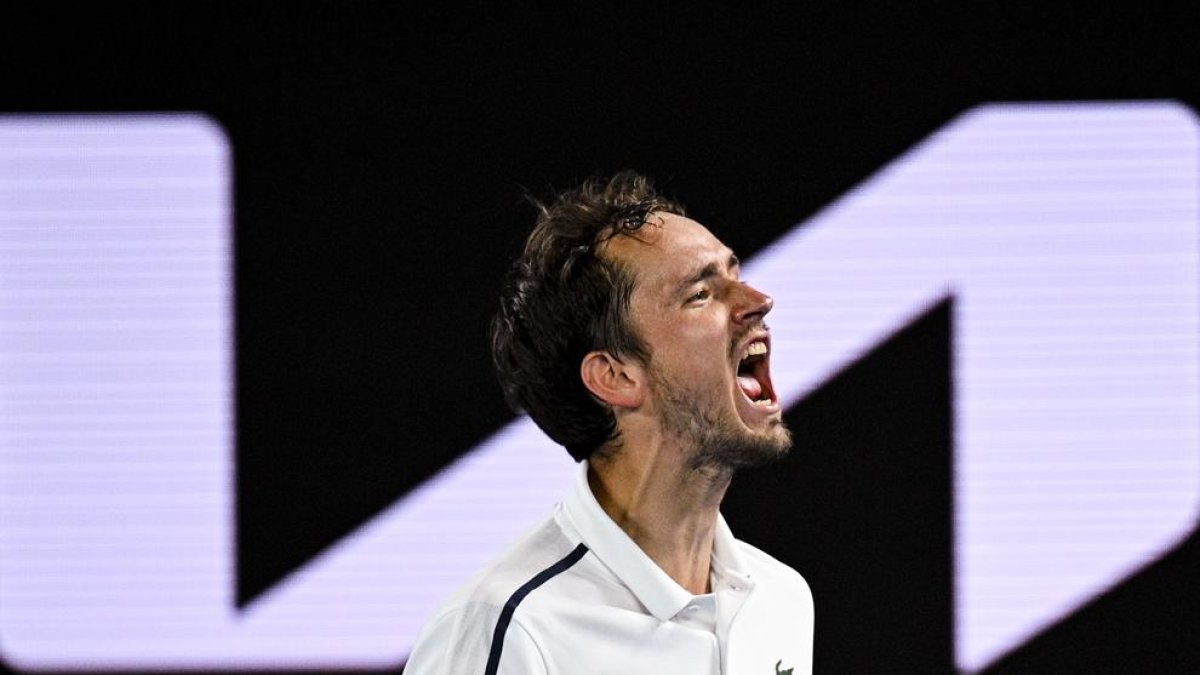 Daniïl Medvédev celebra la seua classificació per a la gran final.