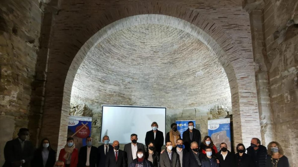 Los asistentes a la entrega de los premios Integra XXI, qe se celebró en el Castell de Gardeny.