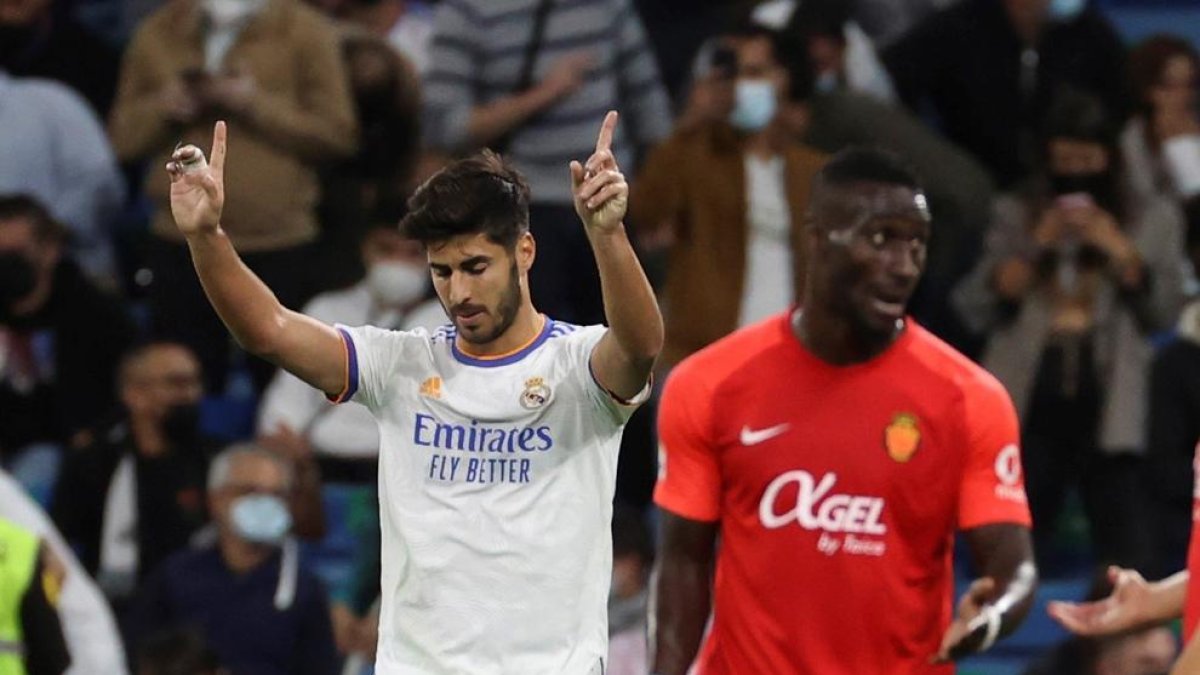 Marco Asensio celebra un gol contra el seu exequip.