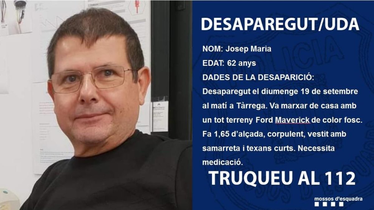 Foto del desaparecido.