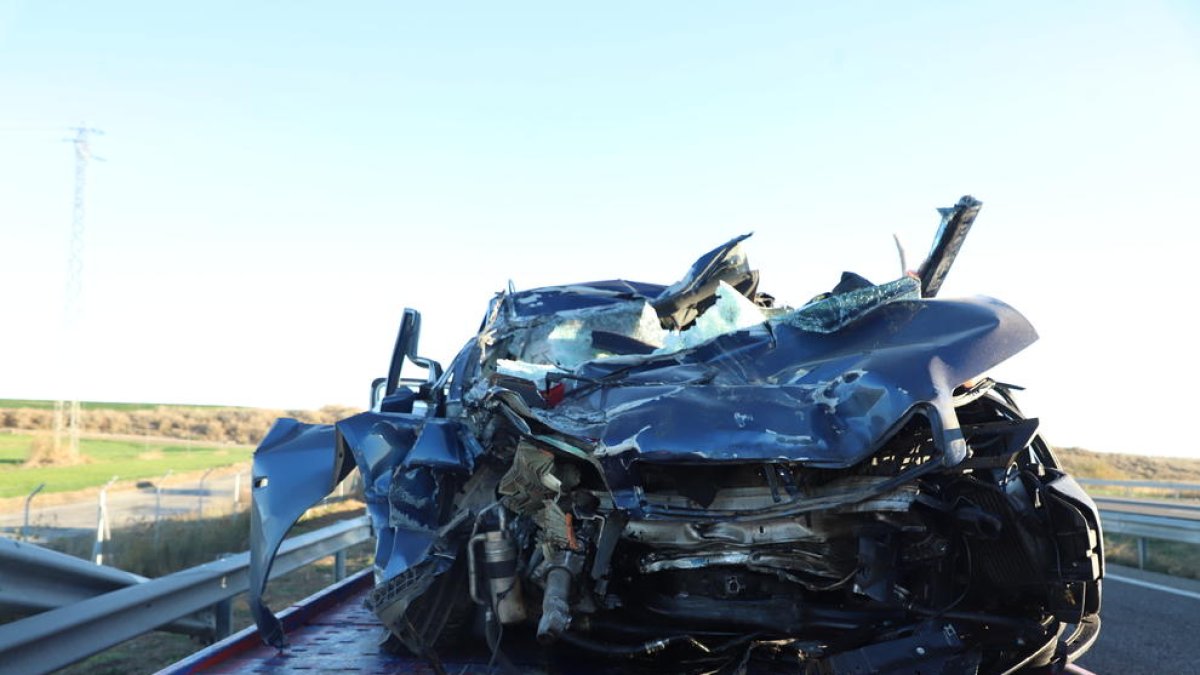Un coche implicado en un accidente mortal en noviembre en Soses.