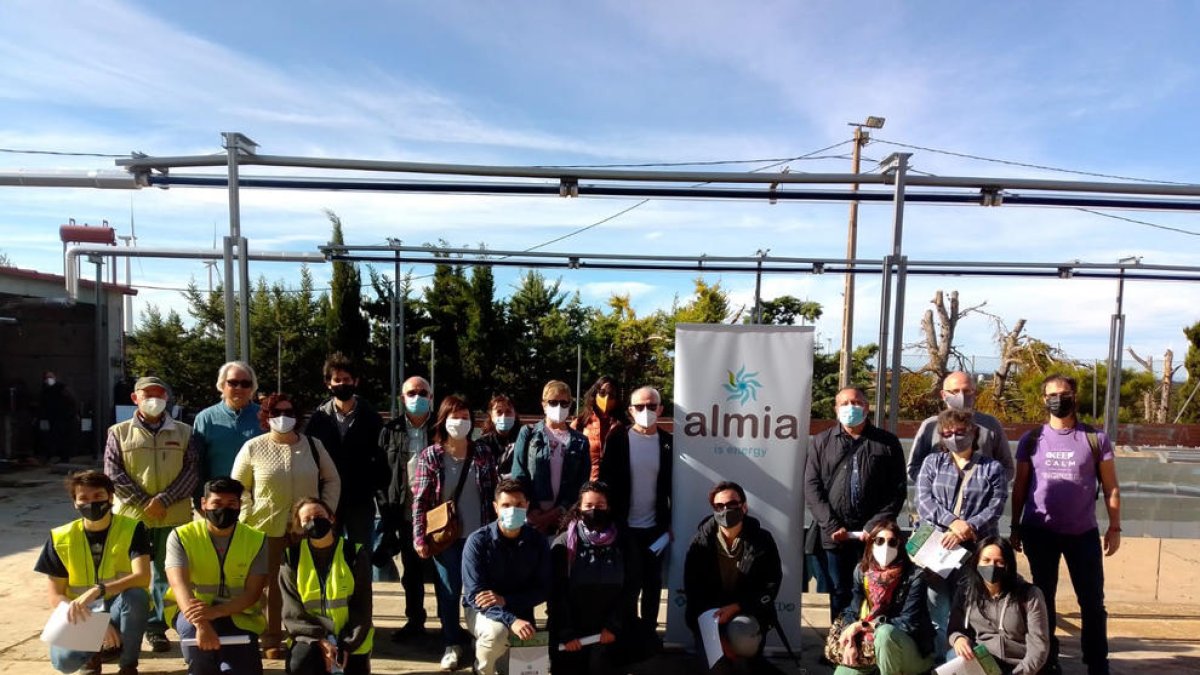 Los profesores de institutos catalanes que el sábado pasado participaron en la prueba piloto de las actividades del futuro equipamiento.