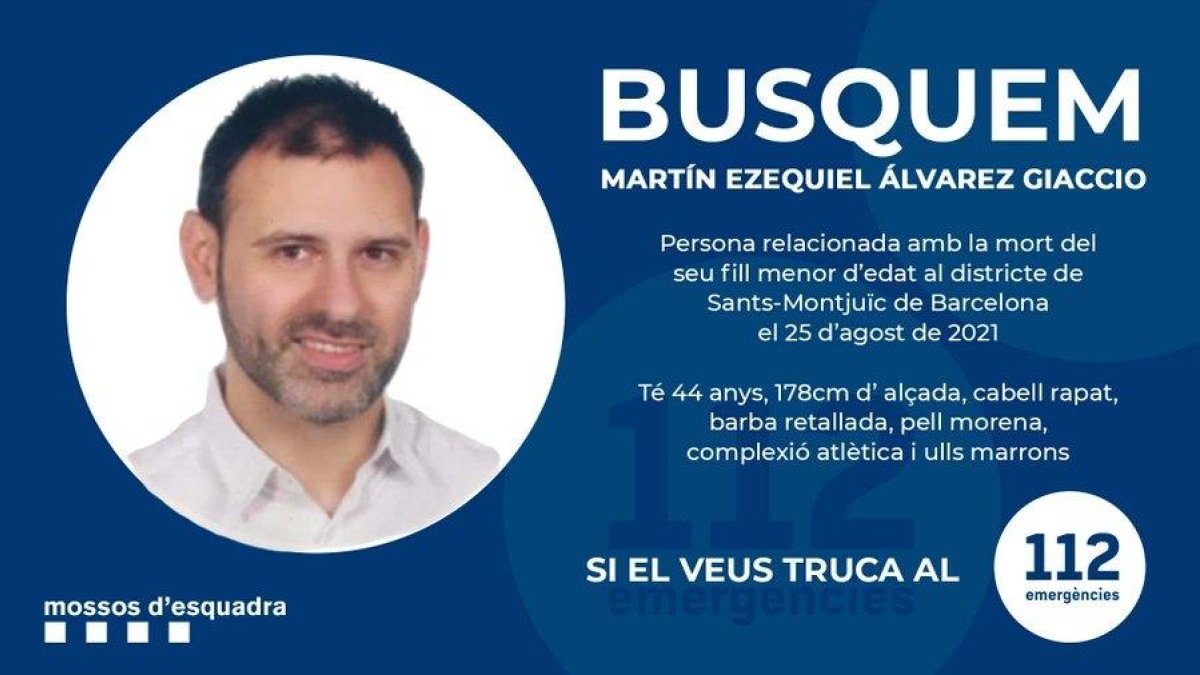 Els Mossos han difós la foto i les dades del sospitós.