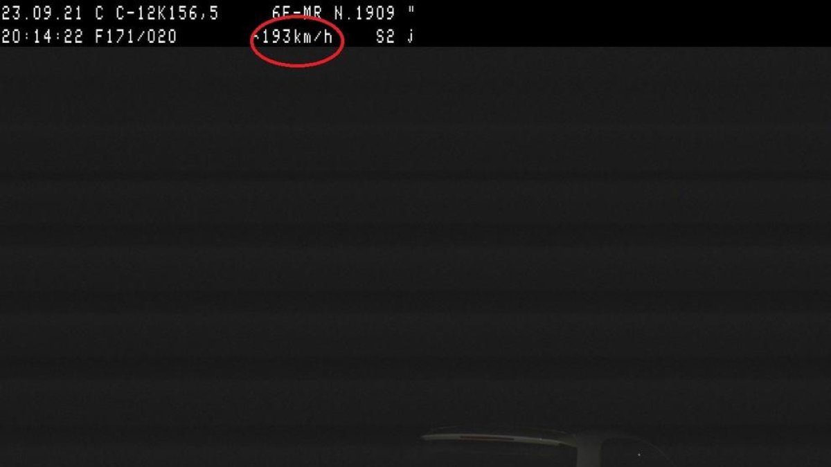 Enxampat a 193 km/h a la C-12, a l'altura de Menàrguens