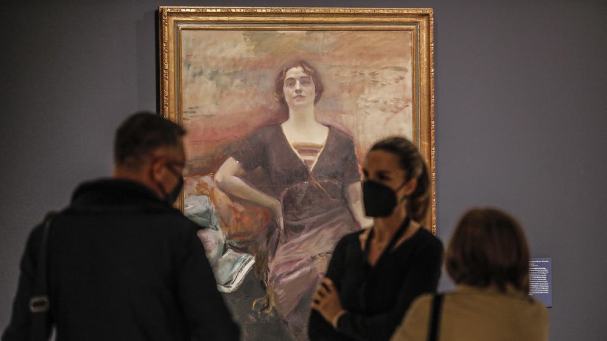 Uno de los cuadros del pintor Joaquín Sorolla expuestos en la muestra.