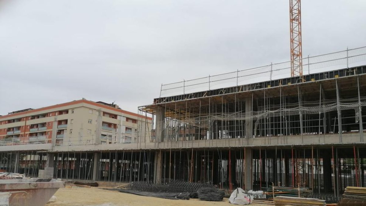 La estructura del nuevo colegio de Balàfia está ya muy avanzada.