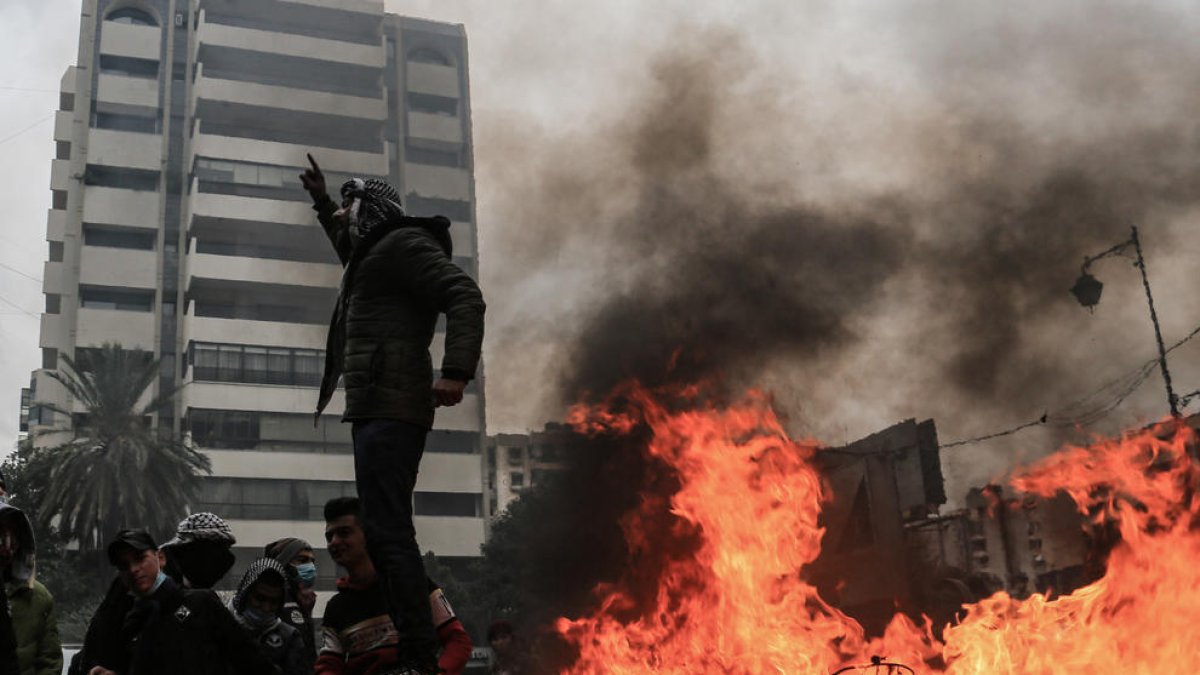 Imatge dels disturbis d’aquesta setmana a la ciutat libanesa de Trípoli.