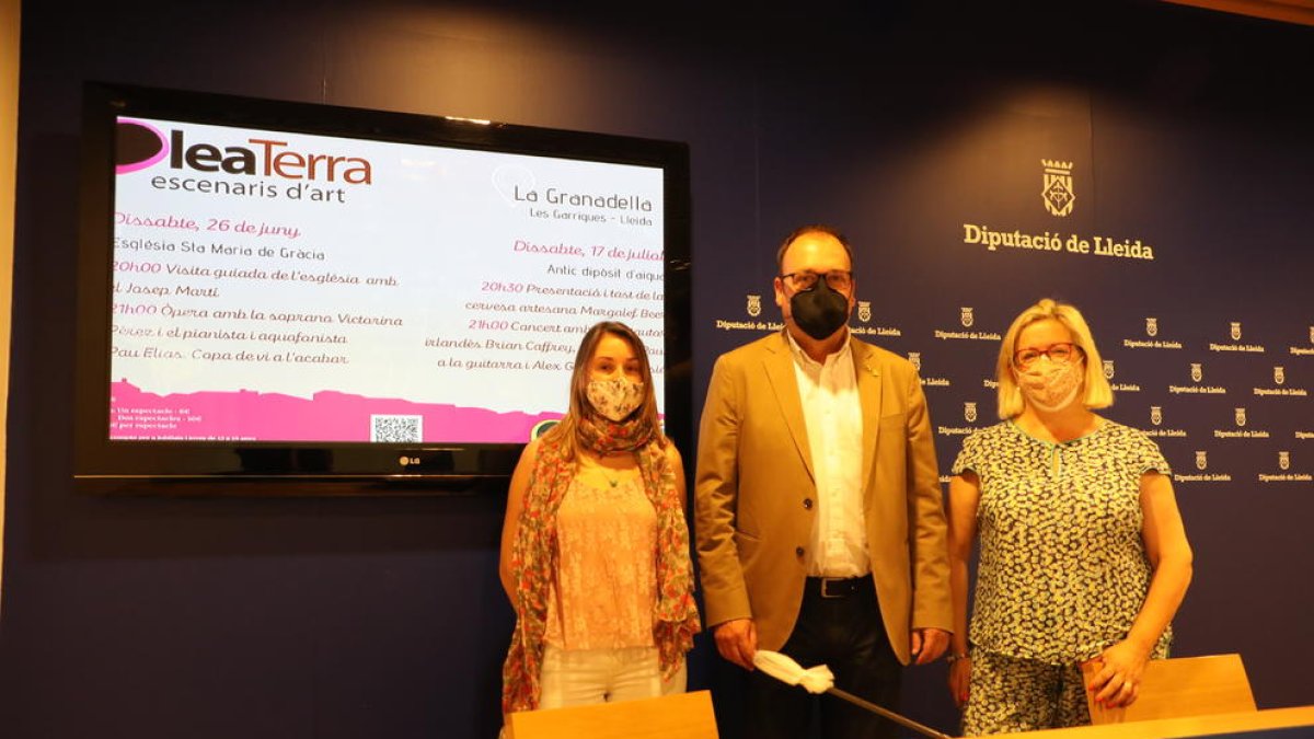 Noguera, Gilart y Llauradó presentaron ayer el Olea Terra.