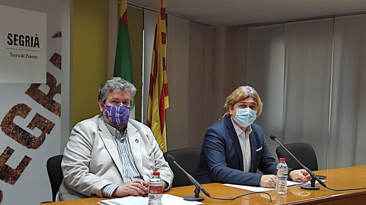 Vicepresidente y presidente del Segrià, Toni Bosch y David Masot.