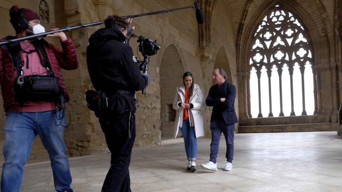 Rodaje del capítulo en el que compitió el monumento leridano.