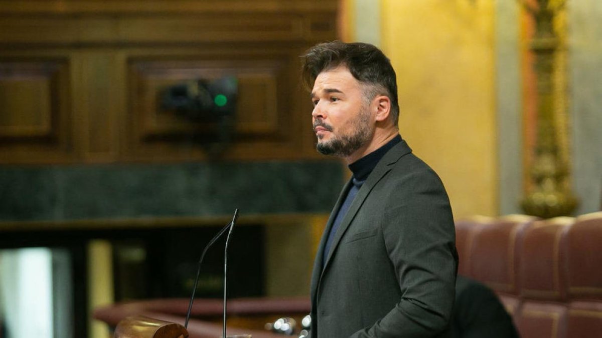 El portavoz de ERC en el Congreso, Gabriel Rufián.
