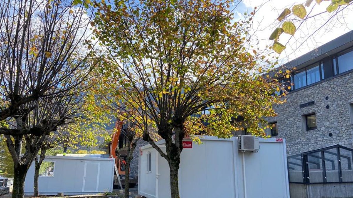 L’Espitau de Vielha, amb mòduls instal·lats aquest mateix mes.