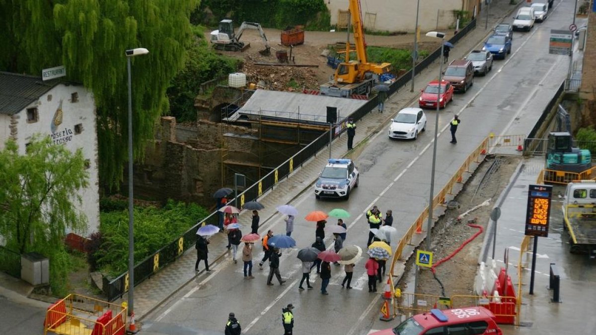 Nova protesta contra la rotonda de Tremp