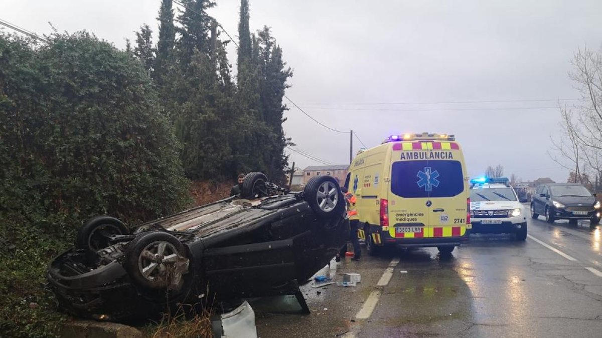 Imagen de como quedó uno de los vehículos.