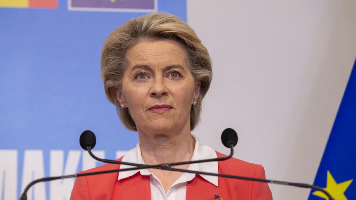 La presidenta de la Comisión Europea, Ursula Von der Leyen, ayer.
