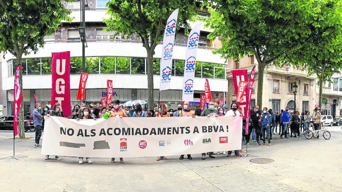 Imatge de la concentració duta a terme a Lleida.