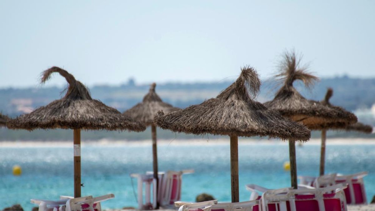 Vista de la platja d'Alcudia (Mallorca)
