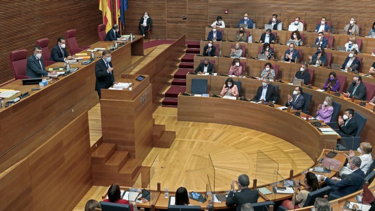 Ximo Puig, ayer durante el debate del Estado en València.