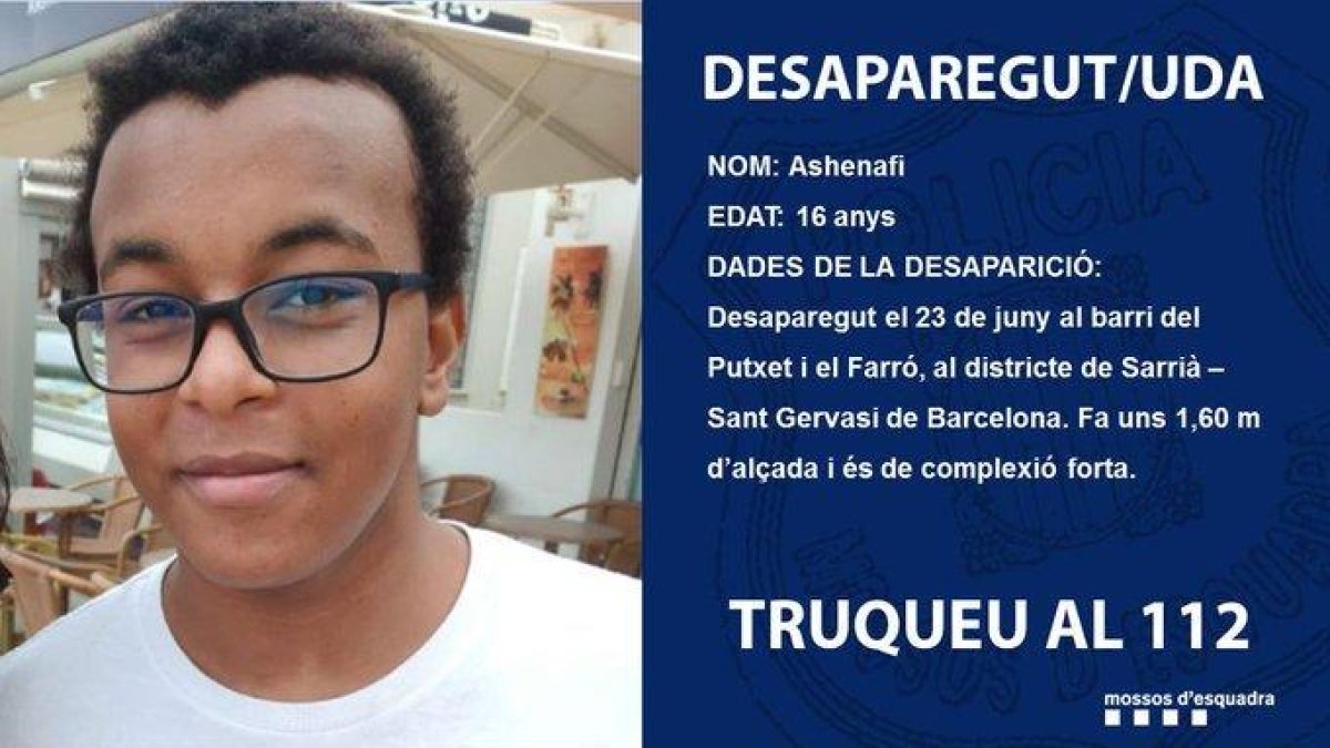 Buscan a un menor desaparecido en Barcelona el miércoles
