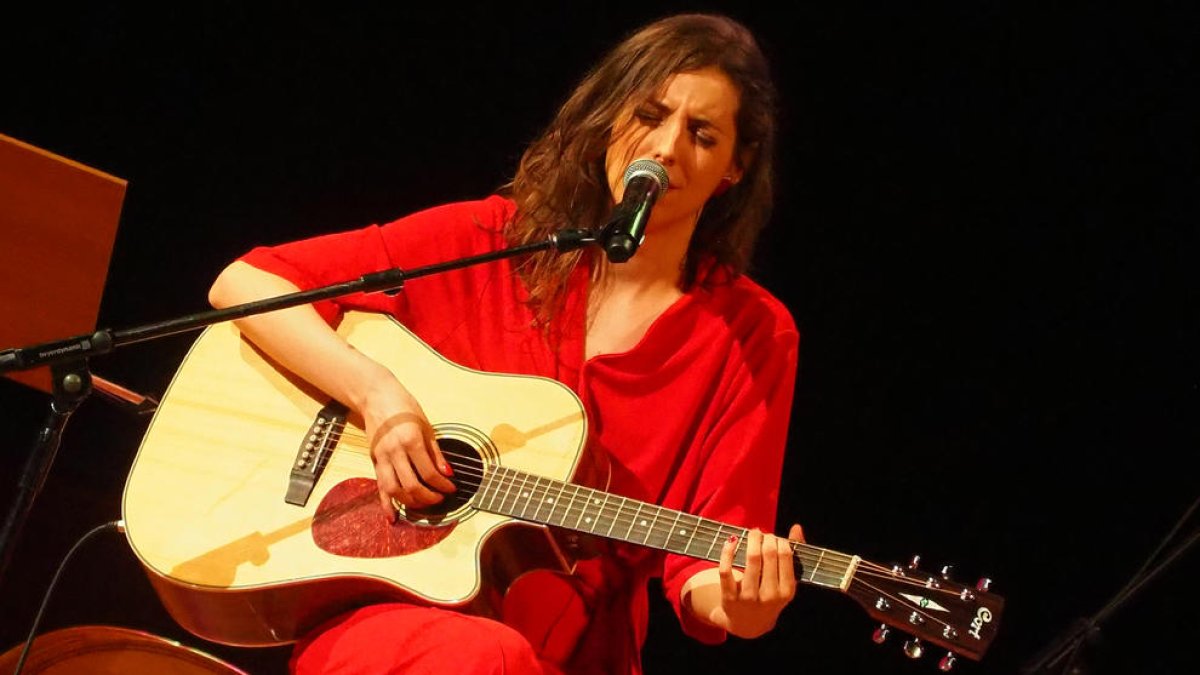 La cantante Emília Rovira, el pasado sábado en el Auditori de Lleida.