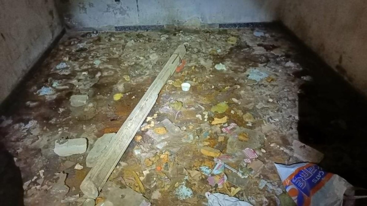 Estado de abandono y suciedad en el que se encontraba el piso.