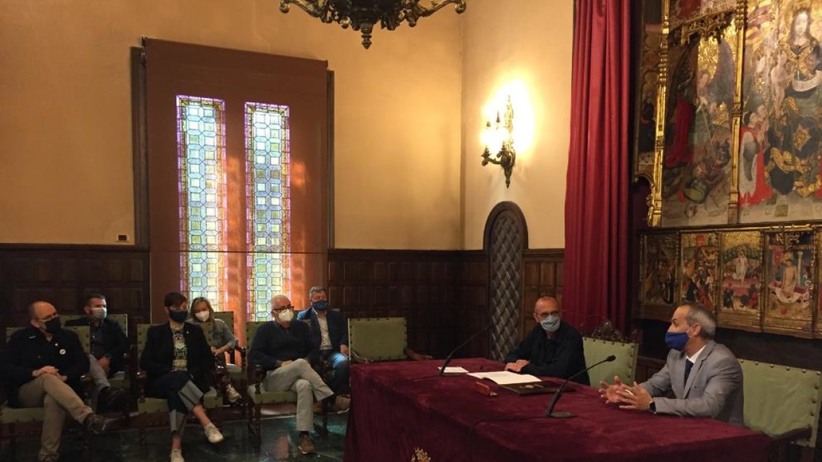 El conveni entre la Paeria i el COPC es va firmar ahir.