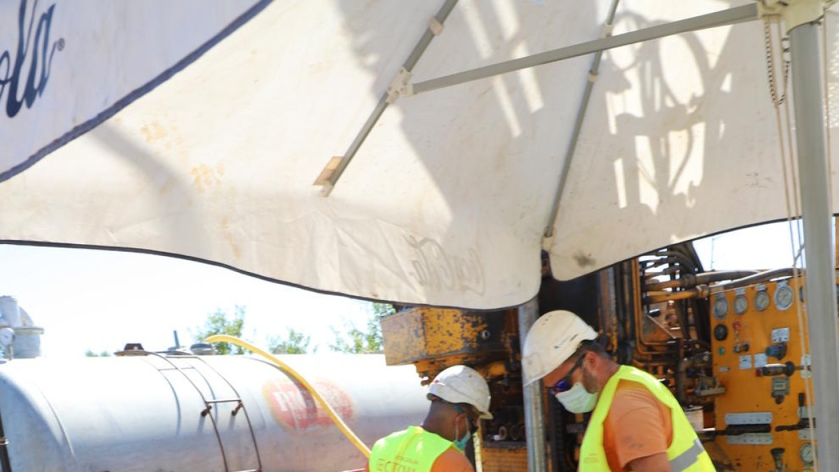 Prospeccions geològiques fa un any per al parc eòlic.
