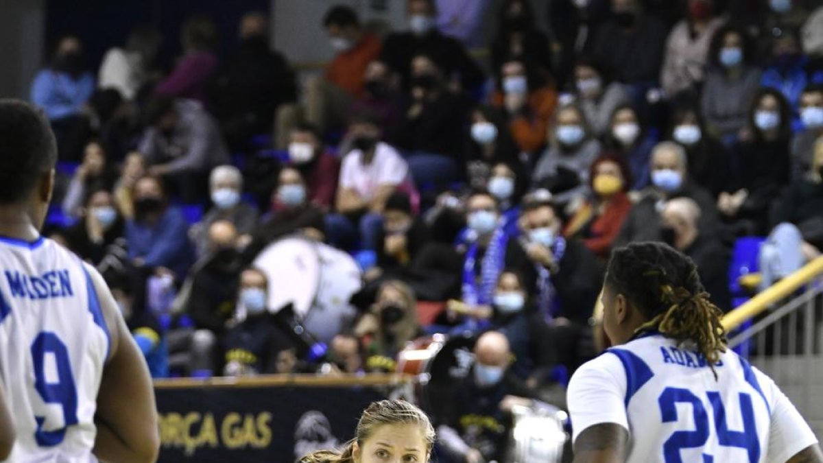 Mikayla Pivec durant l’últim partit al Palau.