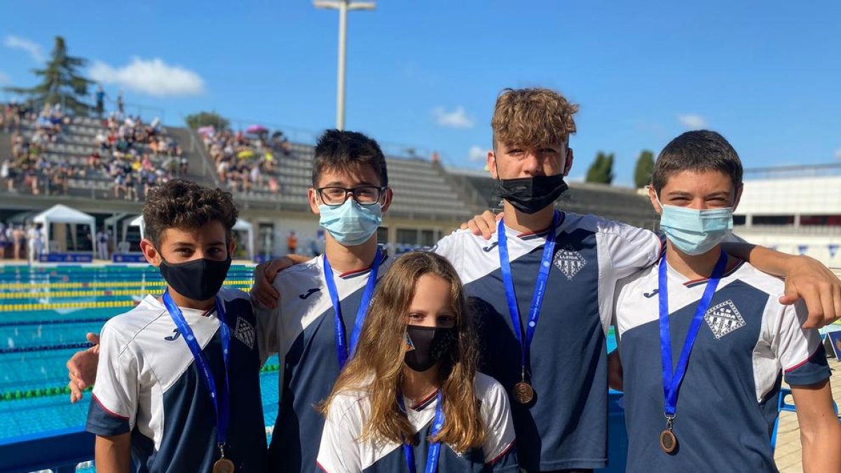 Els medallistes del CN Lleida en aquest campionat.