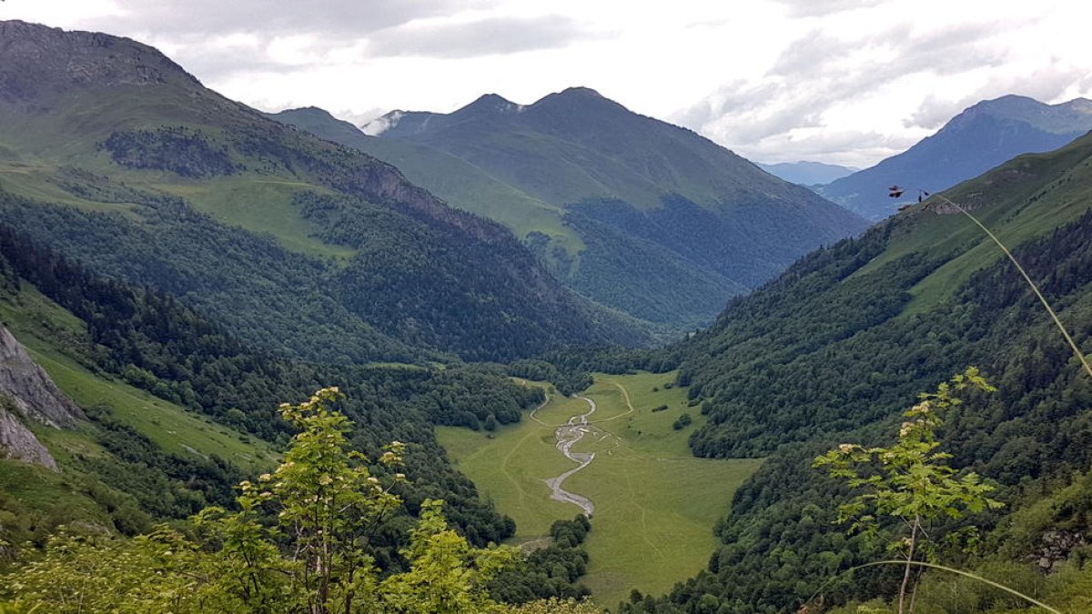 Vista de la Val dera Artiga de Lin, a la Val d'Aran.