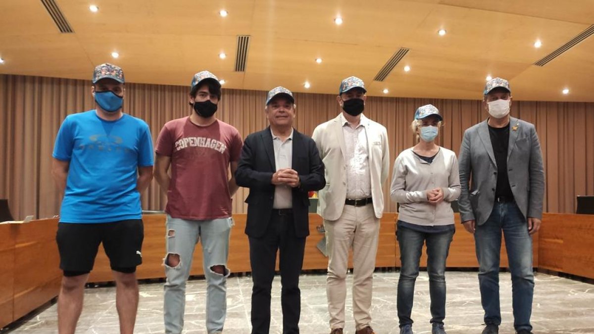 La presentació del Posa’t la Gorra, ahir a la Paeria de Balaguer.
