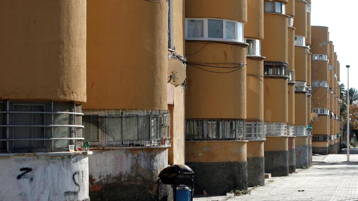 Barrio de Los Palmerales de Elche dónde el pasado día 25 una mujer paraguaya fue hallada muerta de un disparo en un crimen de violencia machista. EFE/Morell