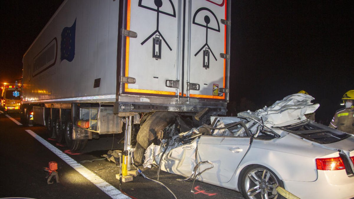 El xoc mortal dimecres a la tarda a l’A-2 a Tàrrega.