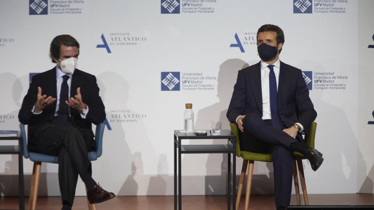 Aznar i Casado van mostrar ahir les seues visions divergents.