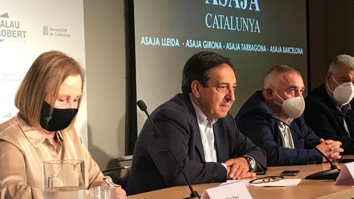 Un moment de la roda de premsa celebrada ahir.