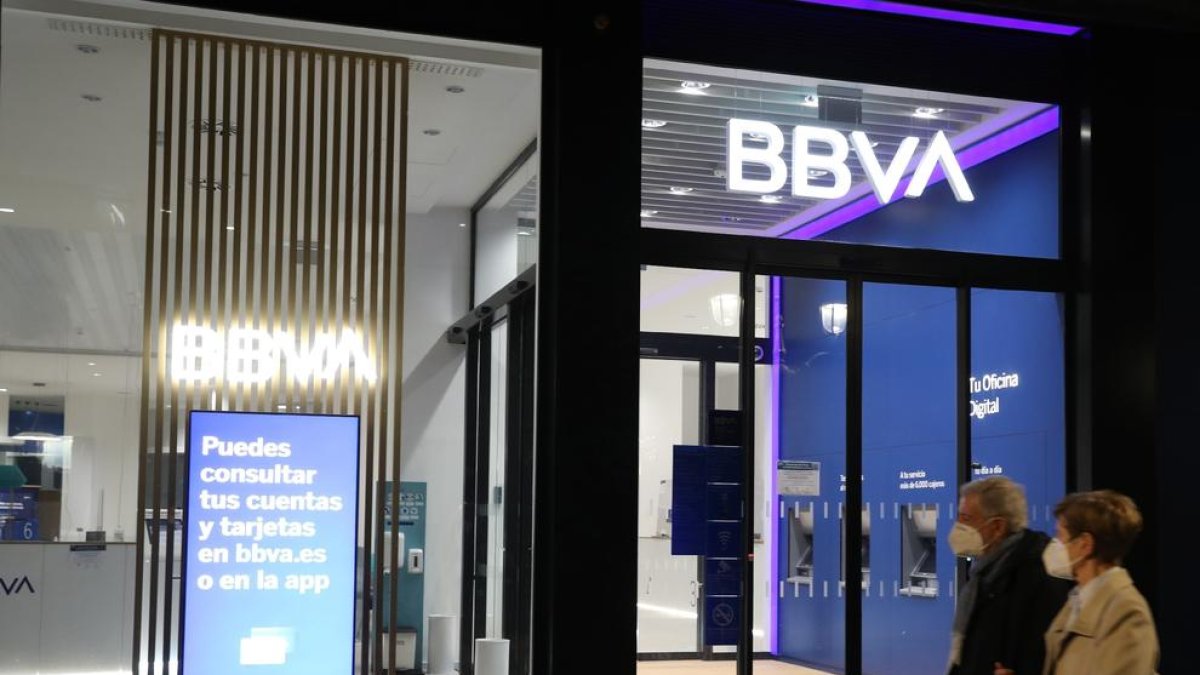 Imatge d’una de les sucursals del BBVA a la ciutat de Bilbao.