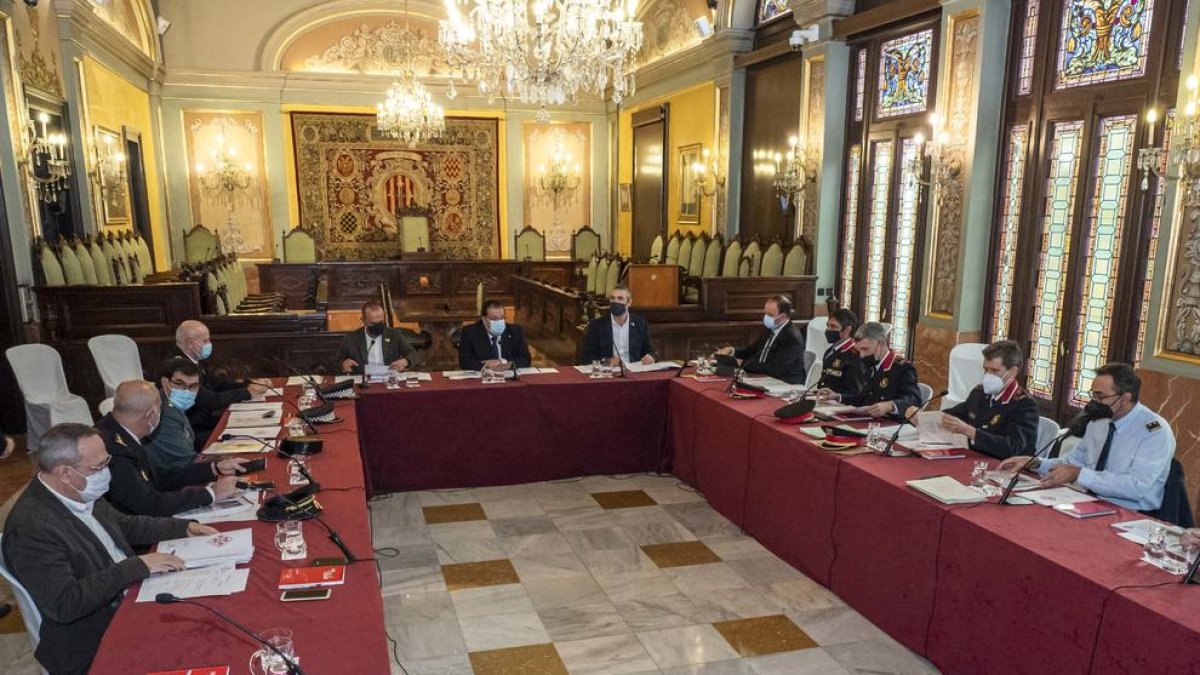 La junta local de seguridad celebrada este viernes en la Paeria.