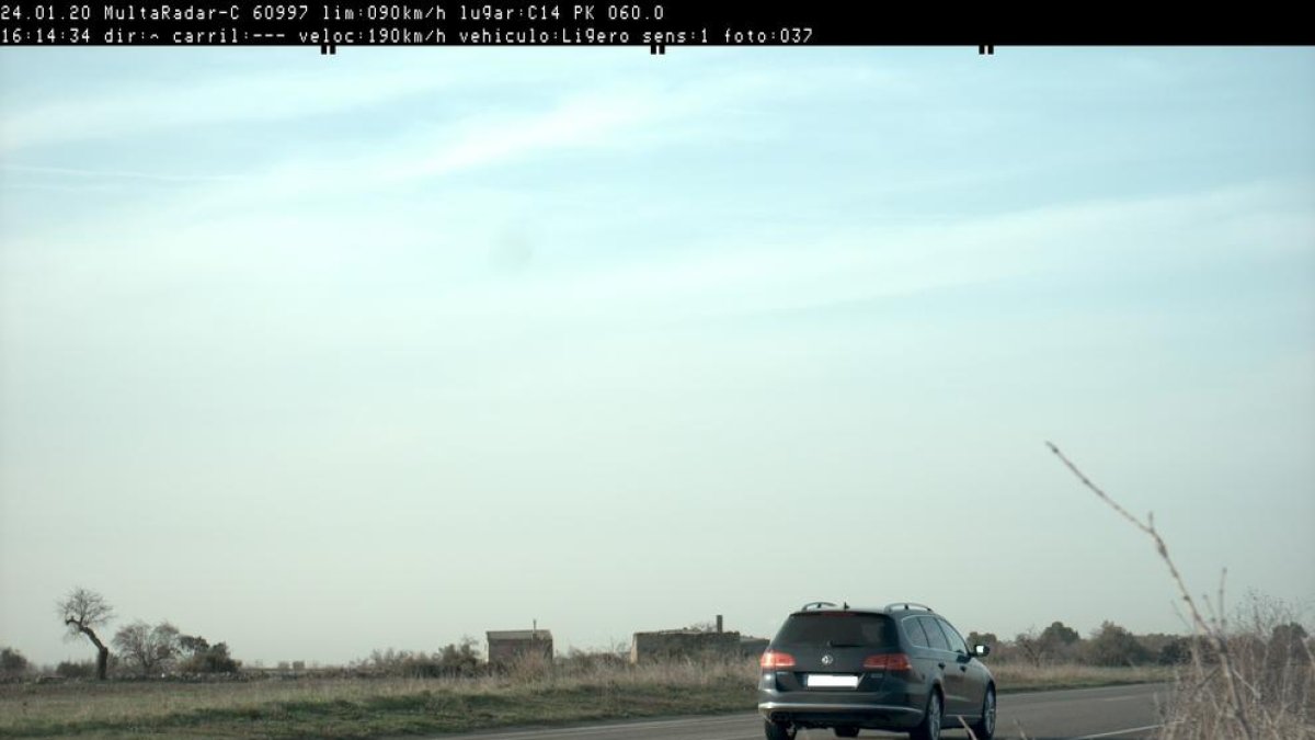 Imagen que captó el radar de los Mossos.