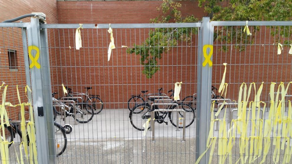 El parking vallado para bicicletas del campus de Agrónomos.