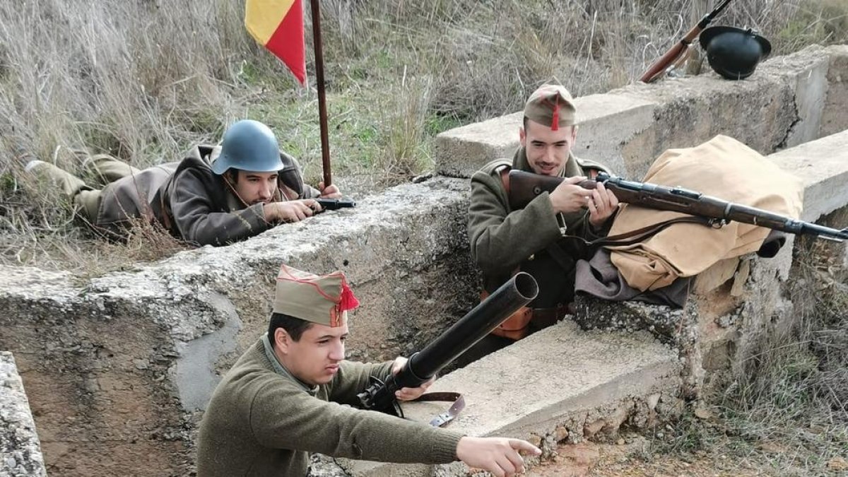 Un nido de ametralladora en la zona del Tossal de les Forques.
