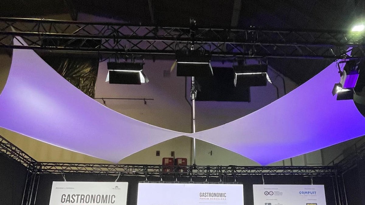 L’equip del restaurant La Boscana, de Bellvís, durant el Fòrum Gastronòmic de Barcelona.