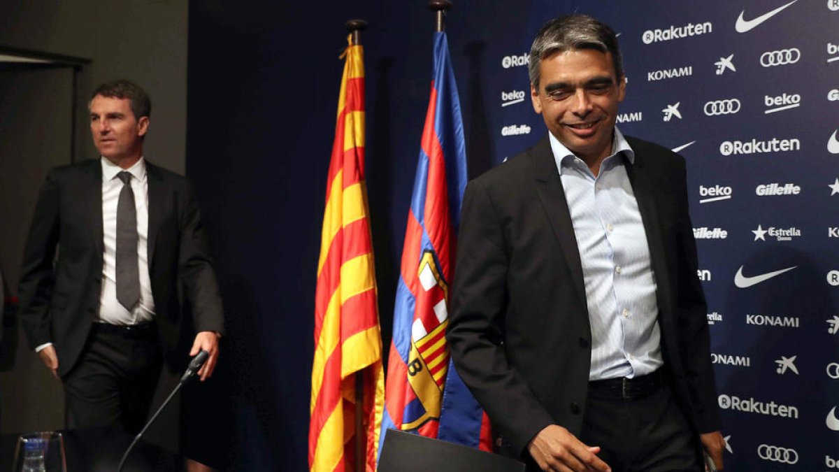 Albert Soler i Robert Fernández van comparèixer ahir en roda de premsa.