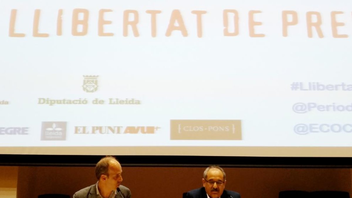 Un moment de la conferència ahir de Dogan Tiliç a la UdL.