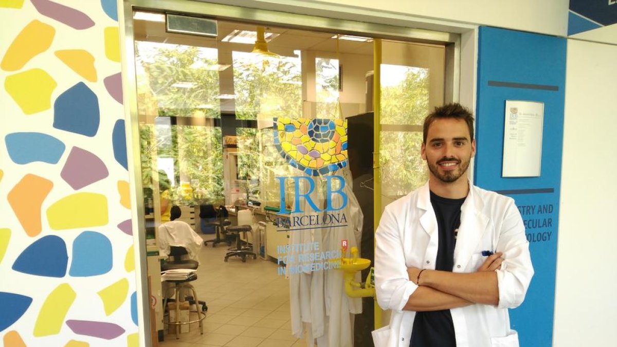 Enric Ros, ahir a l’Institut de Recerca Biomèdica de Barcelona.