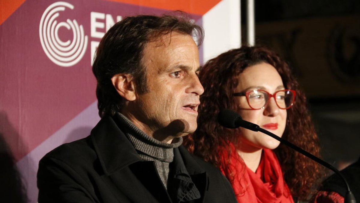 El candidat d’ECP, Jaume Asens, i la número 2, Aina Vidal.