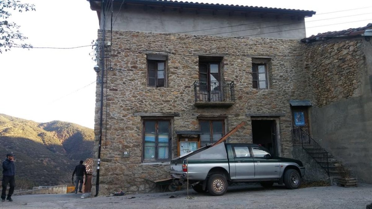 Imagen del día que empezaron las obras en Arcalís.