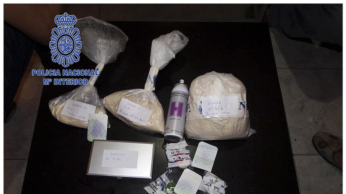 Imatge de la droga confiscada amb destinació al Raval.