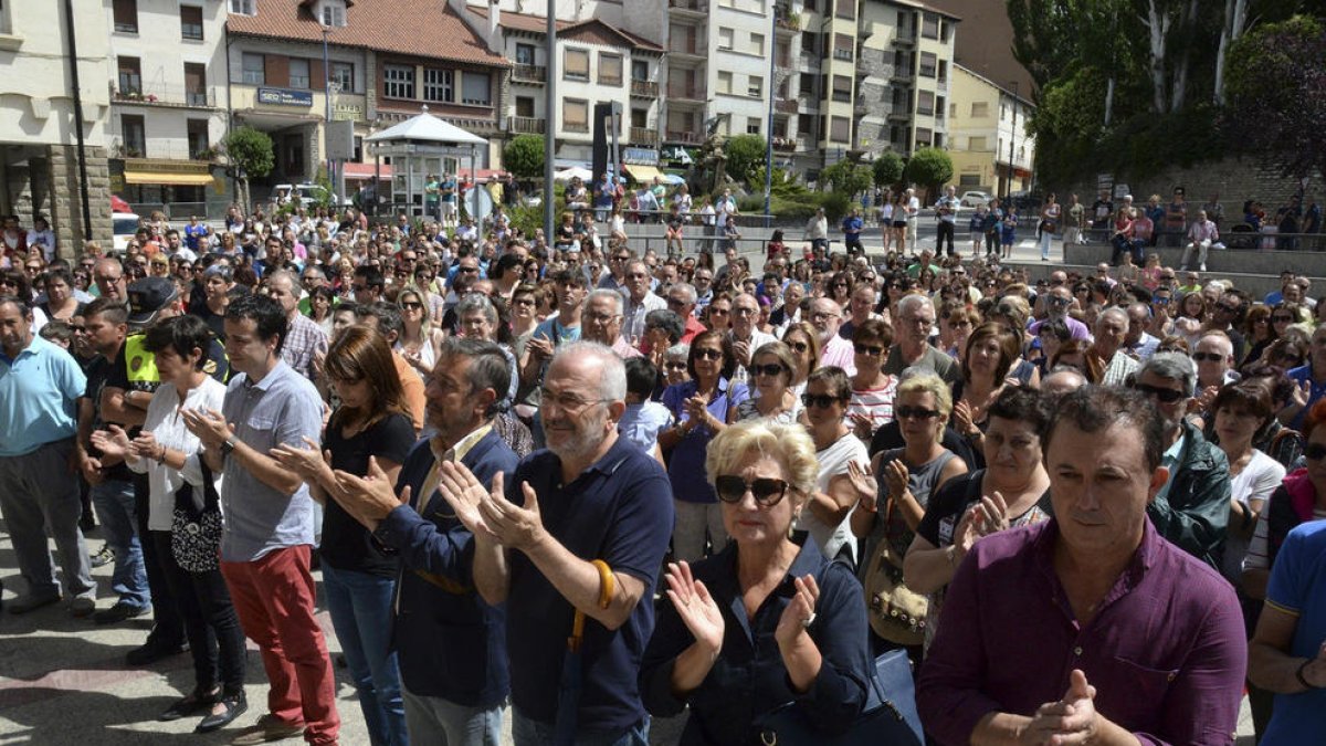 Imatge de la concentració per condemnar el crim.