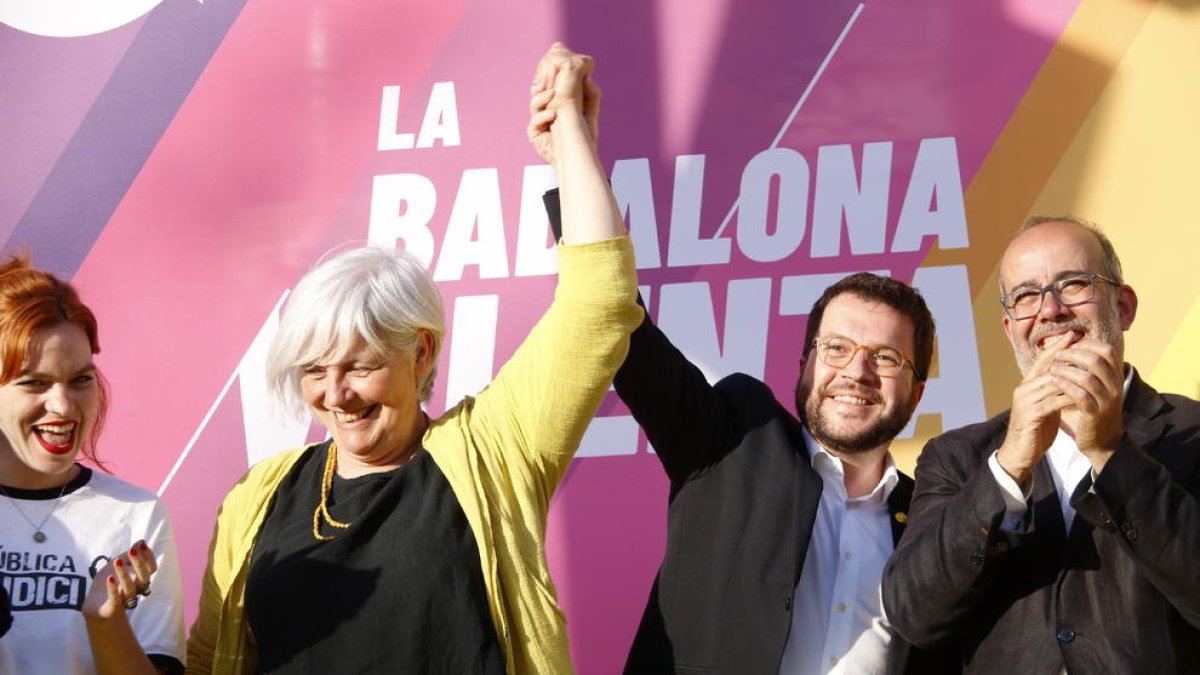 Aragonès, candidat d’ERC a president, i Sabater, líder de la CUP al Parlament, en una foto del 2019.