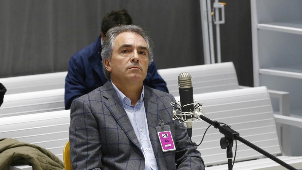 Santiago Espot, president de Catalunya Acció, durant la seua declaració a l’Audiència Nacional.
